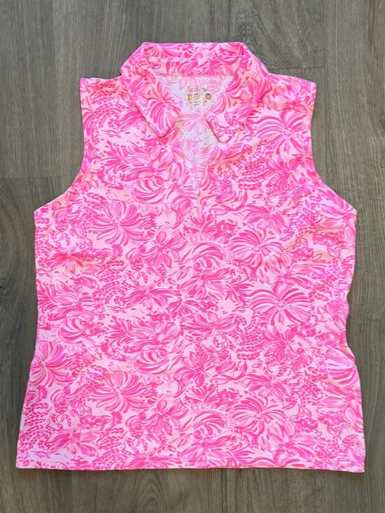 Lilly Pulitzer Tops - NWOT Lilly Pulitzer Luxletic Golf/Tennis Polo Top Size M